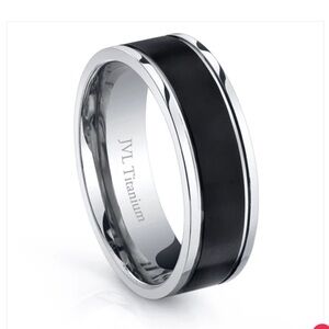 Titanium Men's Black Ring- PLEDGE